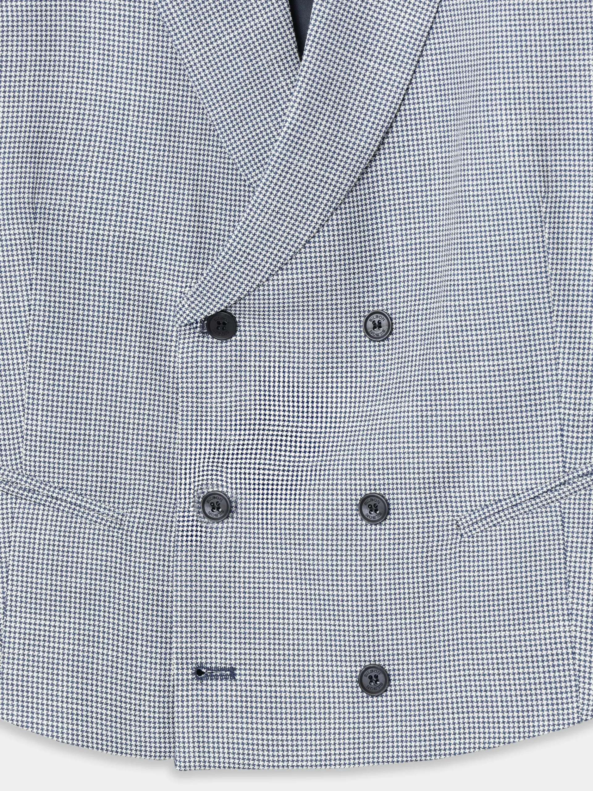 Silbon Formal Y Etiqueta·Chalecos-Chaleco chaque clasico pata de gallo Azul