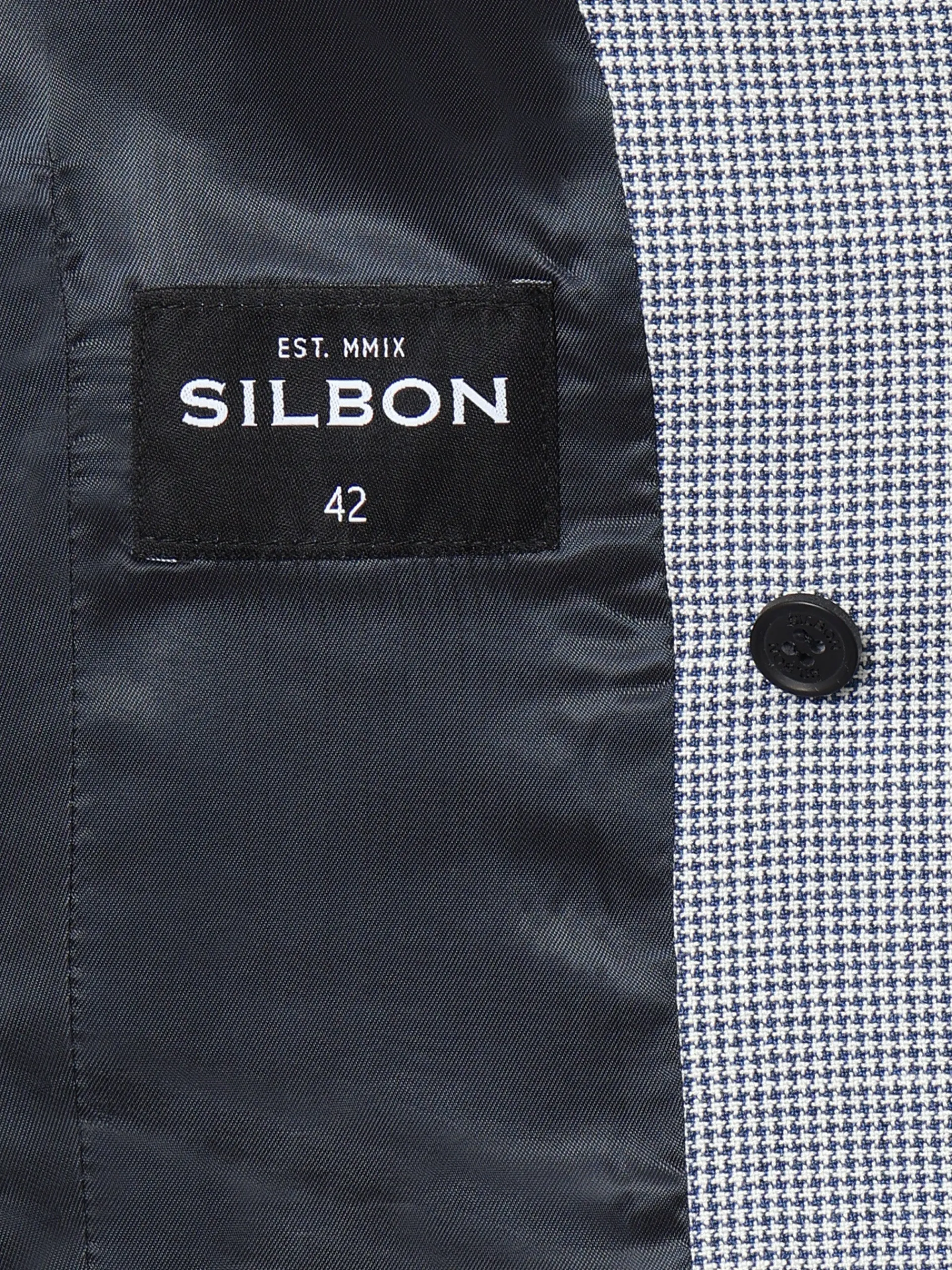 Silbon Formal Y Etiqueta·Chalecos-Chaleco chaque clasico pata de gallo Azul