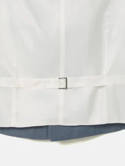 Silbon Formal Y Etiqueta·Chalecos-Chaleco chaque cuello redondo pizarra Azul