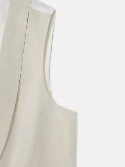 Silbon Formal Y Etiqueta·Chalecos-Chaleco chaque cuello redondo perla Gris