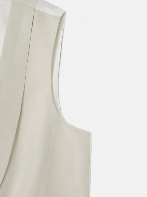 Silbon Formal Y Etiqueta·Chalecos-Chaleco chaque cuello redondo perla Gris