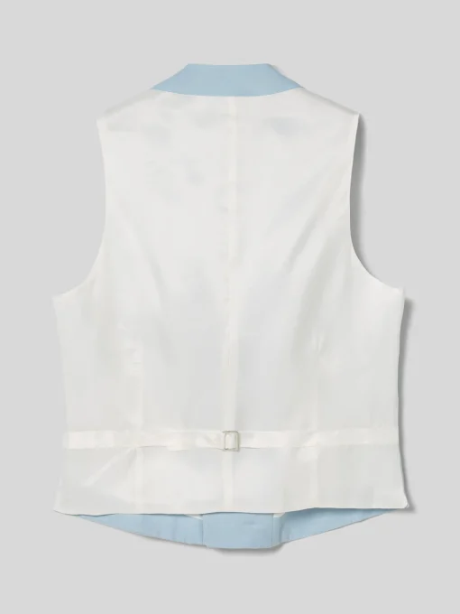 Silbon Formal Y Etiqueta·Chalecos-Chaleco chaque cuello redondo Celeste