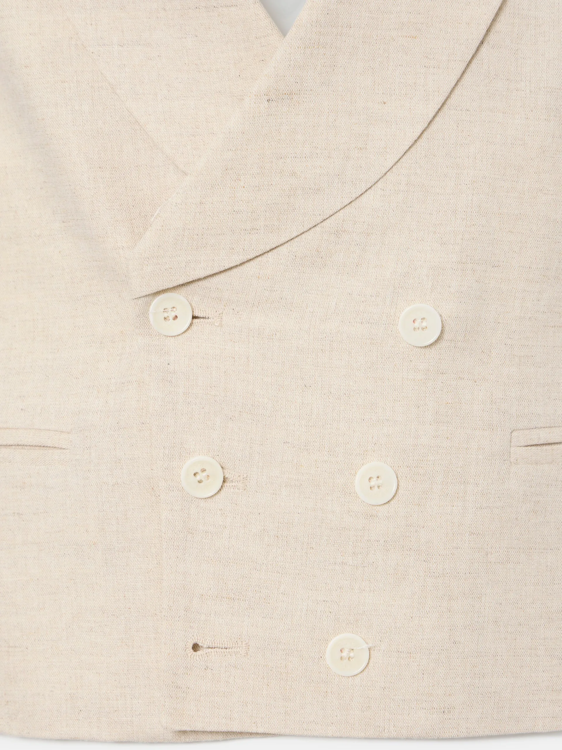 Silbon Formal Y Etiqueta·Chalecos-Chaleco chaque cuello redondo tierra Arena