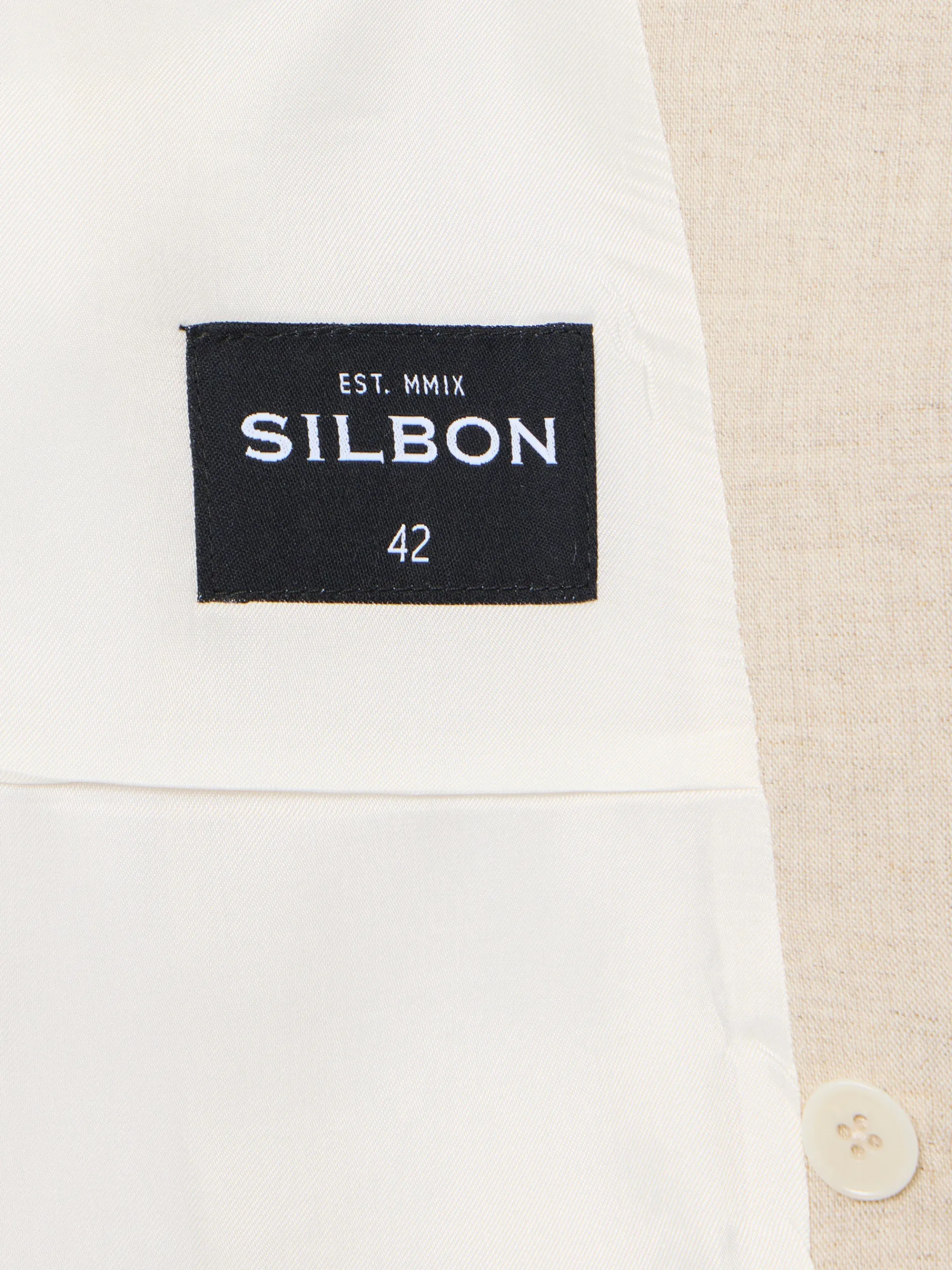 Silbon Formal Y Etiqueta·Chalecos-Chaleco chaque cuello redondo tierra Arena