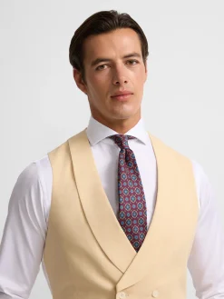 Silbon Formal Y Etiqueta·Chalecos-Chaleco chaque cuello redondo Camel