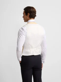 Silbon Formal Y Etiqueta·Chalecos-Chaleco chaque cuello redondo Camel