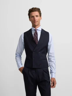Silbon Formal Y Etiqueta·Chaqués Y Esmoquin|Formal Y Etiqueta·Chalecos-Chaleco chaque espiga azul marino Azul marino