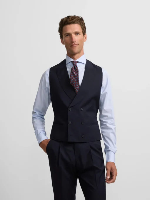 Silbon Formal Y Etiqueta·Chaqués Y Esmoquin|Formal Y Etiqueta·Chalecos-Chaleco chaque espiga azul marino Azul marino