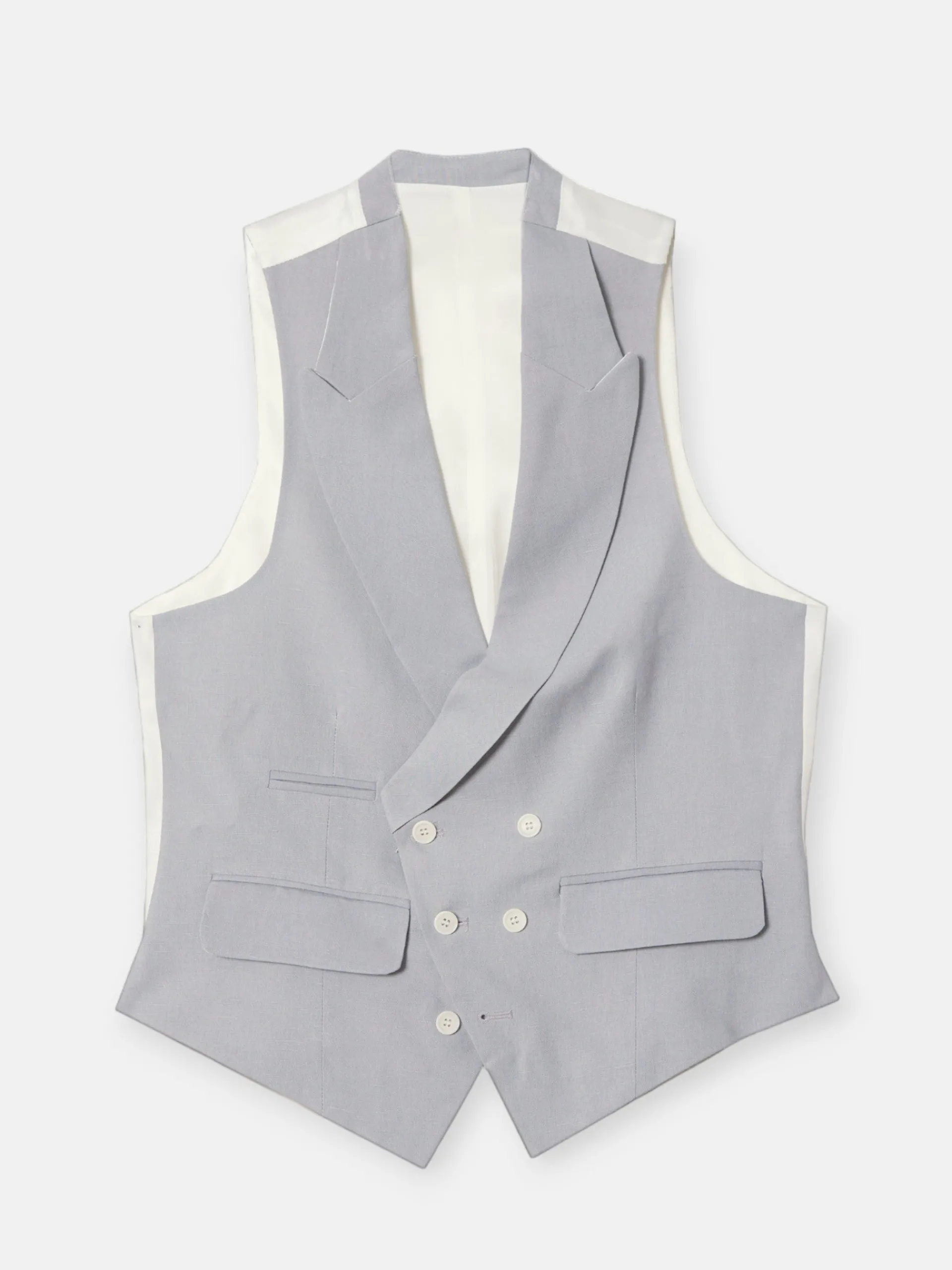 Silbon Formal Y Etiqueta·Chalecos-Chaleco chaque tailoring azul medio Azul medio
