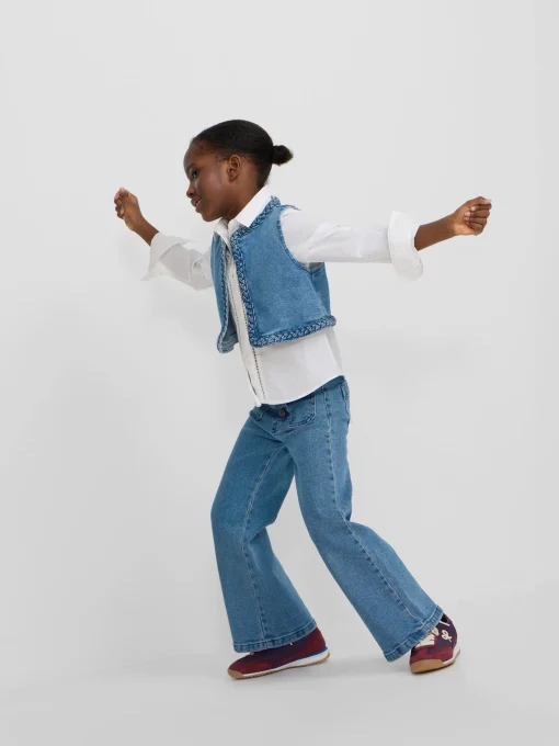 Silbon Exterior Y Punto-Chaleco girl trenza Denim