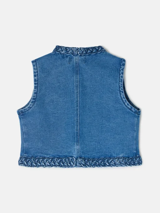 Silbon Exterior Y Punto-Chaleco girl trenza Denim