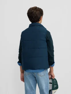 Silbon Abrigos Y Exterior-Chaleco kids reversible verde marino Azul&nbsp;marino