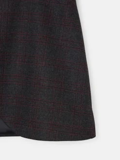 Silbon Trajes|Chalecos-Chaleco largo cuadros grises y burdeos Grises y burdeos