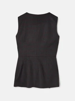 Silbon Trajes|Chalecos-Chaleco largo cuadros grises y burdeos Grises y burdeos