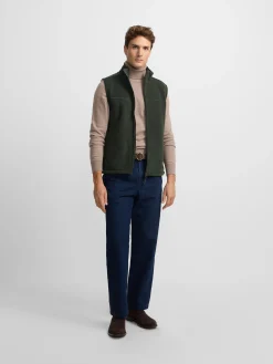 Silbon Smart Casual·Abrigos Y Cazadoras-Chaleco polar clasico Verde
