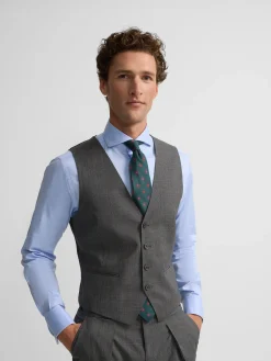 Silbon Formal Y Etiqueta·Trajes|Formal Y Etiqueta·Chalecos-Chaleco recto traje principe de gales Gris