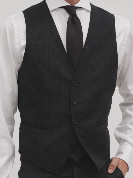 Silbon Formal Y Etiqueta·Chalecos-Chaleco traje principe de gales Gris