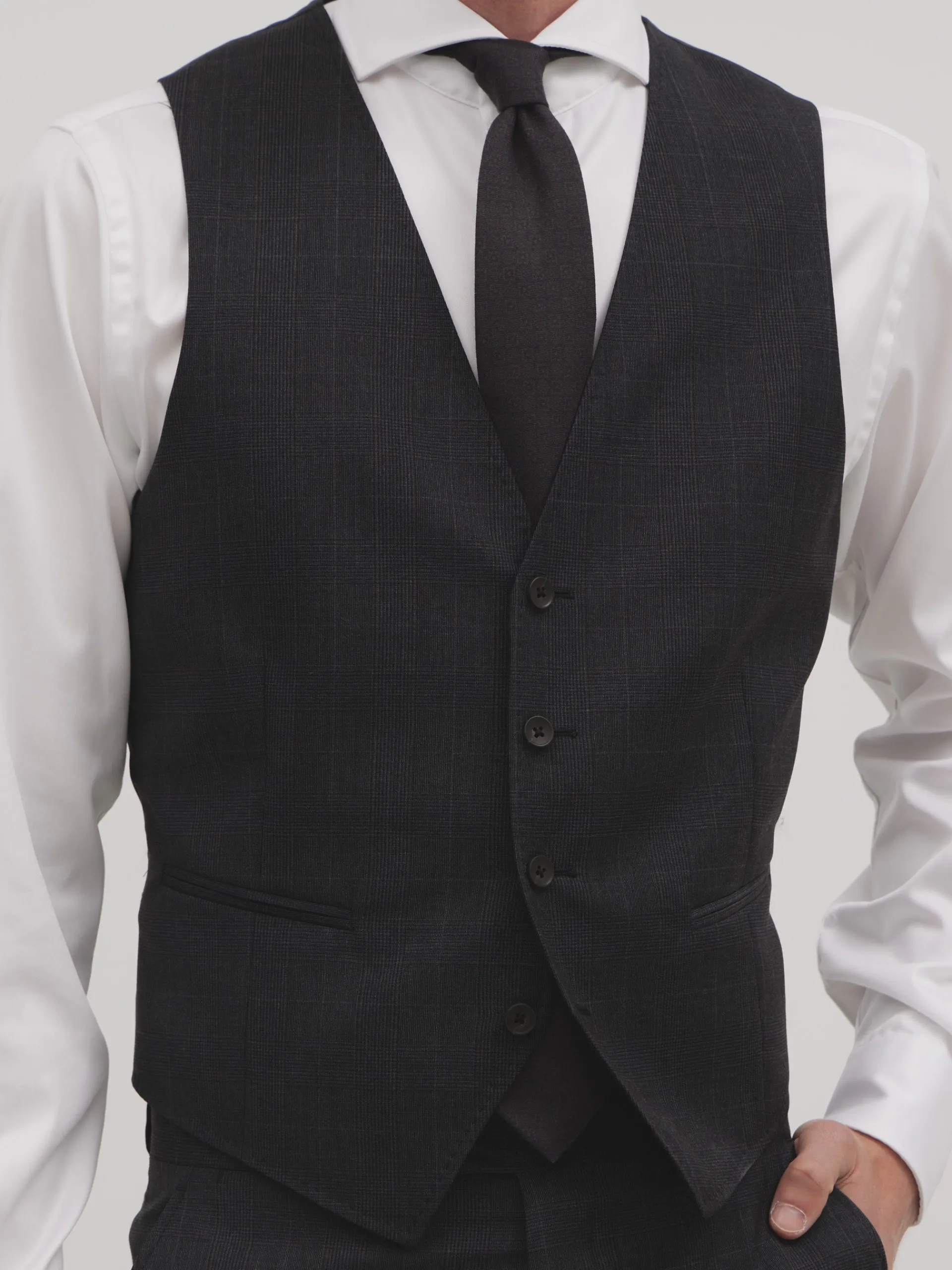 Silbon Formal Y Etiqueta·Chalecos-Chaleco traje principe de gales Gris