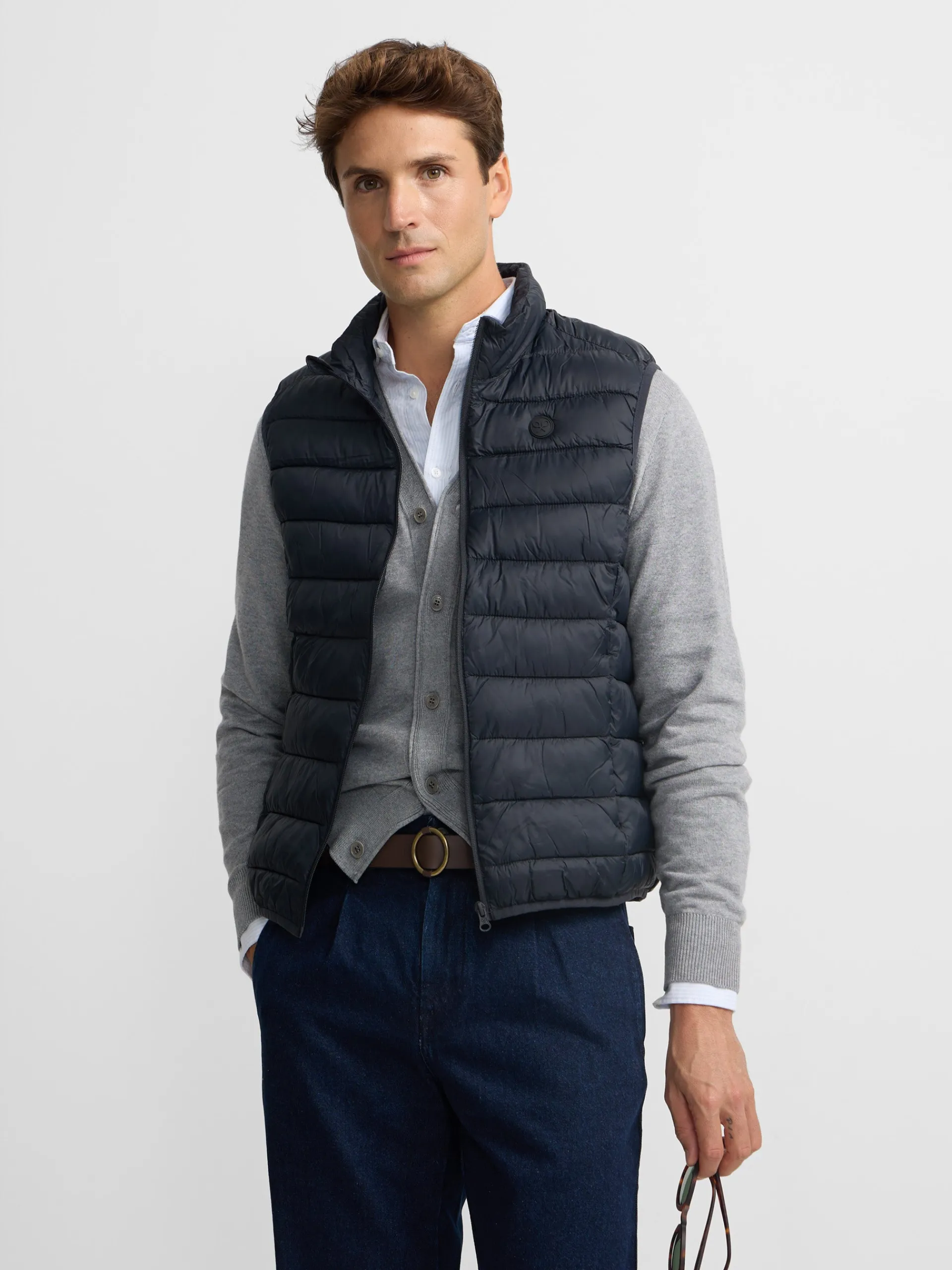 Silbon Smart Casual·Abrigos Y Cazadoras-Chaleco ultralight gris oscuro Gris oscuro