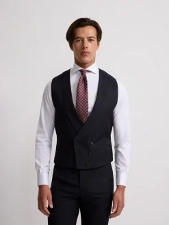 Silbon Formal Y Etiqueta·Chalecos|Formal Y Etiqueta·Chaqués Y Esmoquin-Chaleco vestir stretch cuello redondo azul marino Azul marino