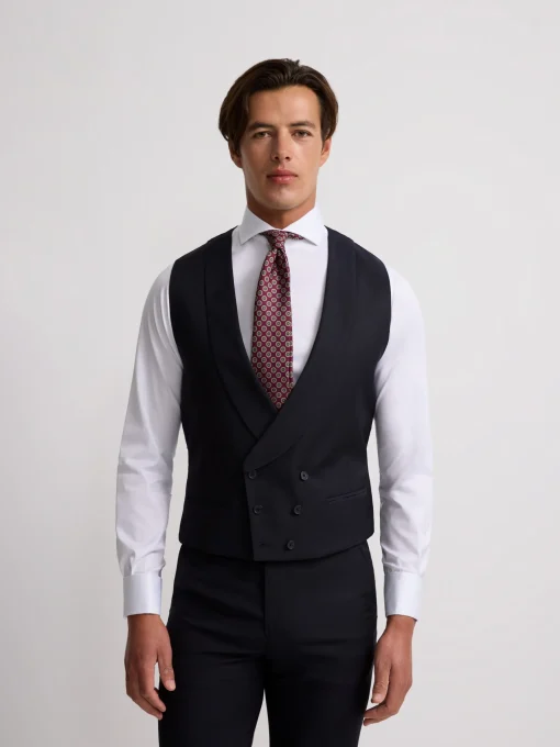 Silbon Formal Y Etiqueta·Chalecos|Formal Y Etiqueta·Chaqués Y Esmoquin-Chaleco vestir stretch cuello redondo azul marino Azul marino