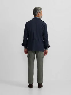 Silbon Smart Casual·Abrigos Y Cazadoras-Chaqueta militar parches dye azul marino Azul marino