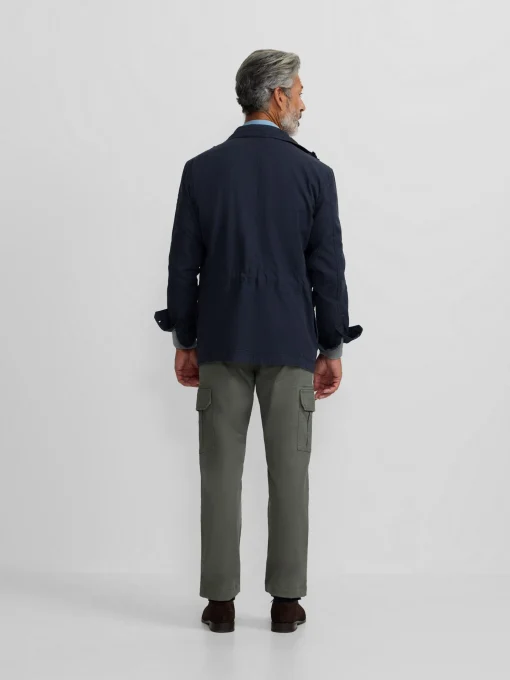 Silbon Smart Casual·Abrigos Y Cazadoras-Chaqueta militar parches dye azul marino Azul marino