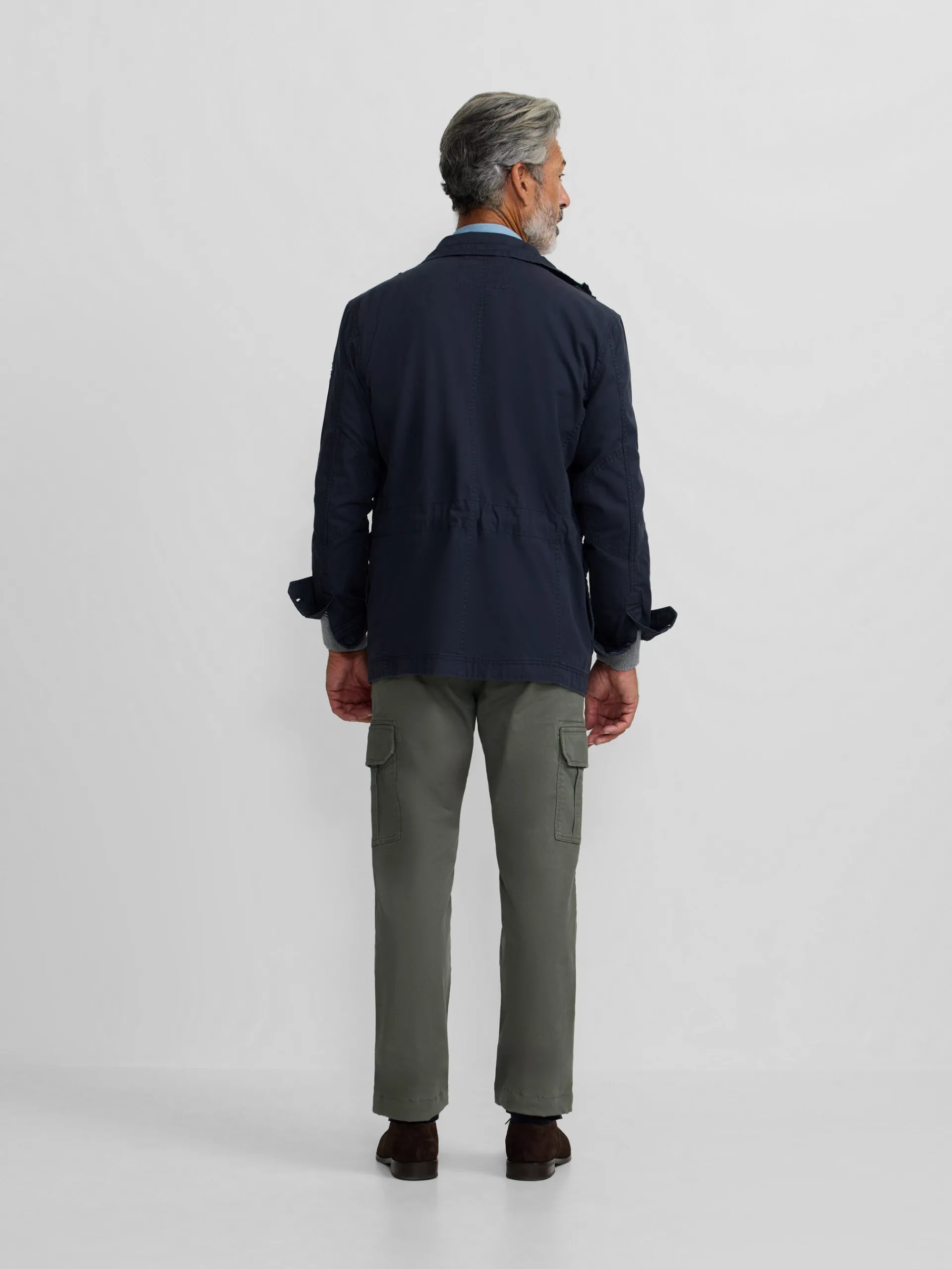 Silbon Smart Casual·Abrigos Y Cazadoras-Chaqueta militar parches dye azul marino Azul marino