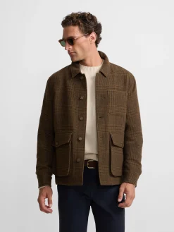 Silbon Smart Casual·Abrigos Y Cazadoras-Chaqueta principe de gales bolsillos Marron