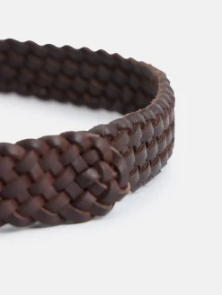 Silbon Pequeña Marroquinería·Cinturones, Tirantes Y Gemelos-Cinturon clasico piel trenzado Marron