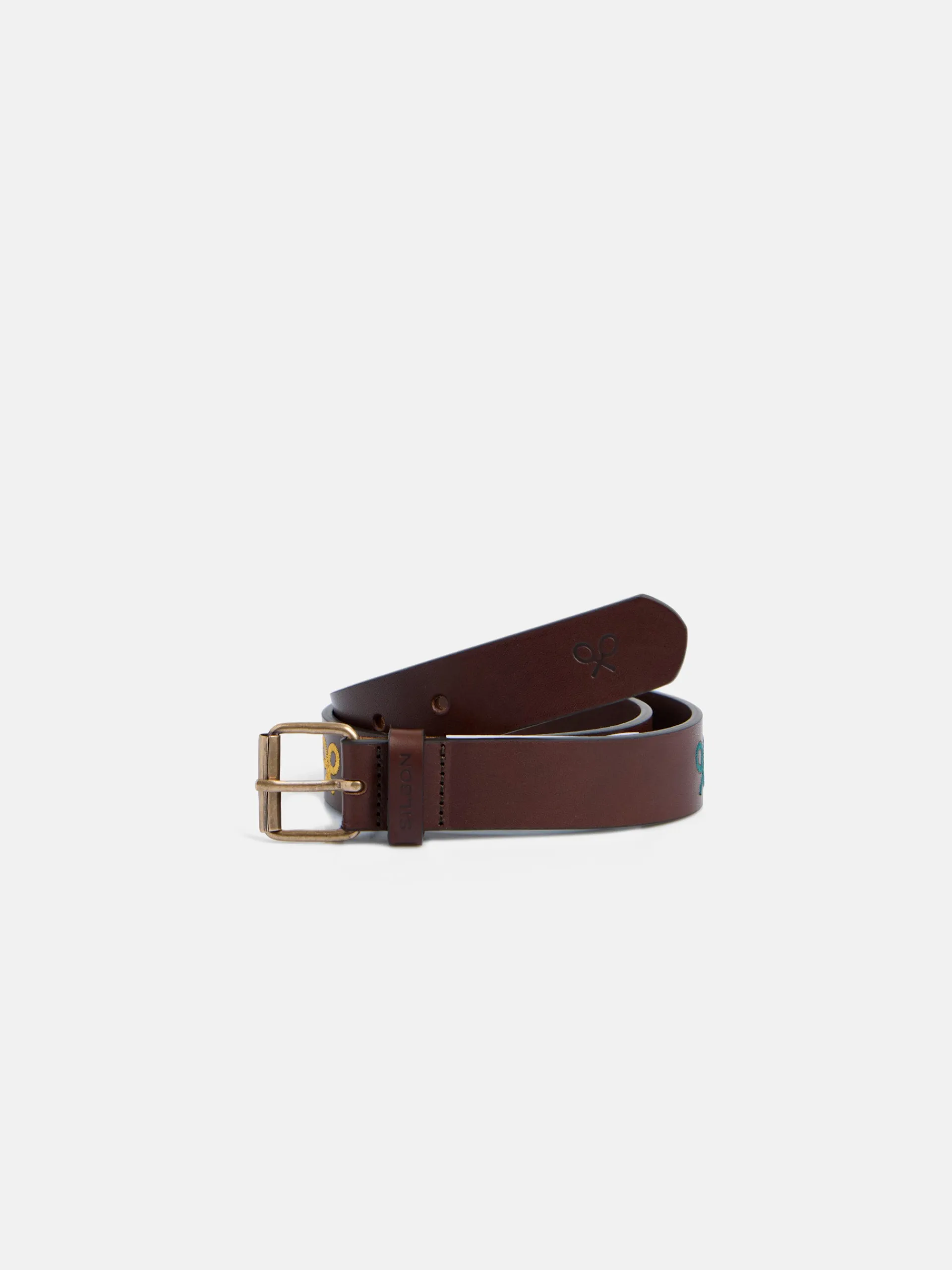 Silbon Cinturones-Cinturon kids piel raquetas colores Multicolor