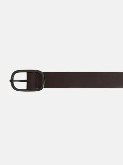 Silbon Pequeña Marroquinería·Cinturones, Tirantes Y Gemelos-Cinturon piel detalles marron oscuro Marron oscuro