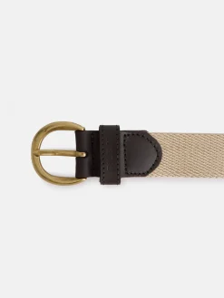 Silbon Pequeña Marroquinería·Cinturones, Tirantes Y Gemelos-Cinturon piel lona Beige