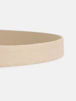 Silbon Pequeña Marroquinería·Cinturones, Tirantes Y Gemelos-Cinturon piel lona Beige