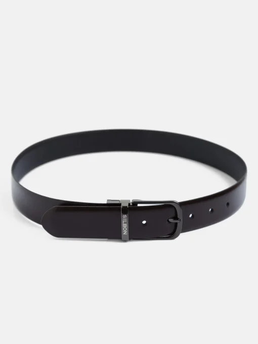 Silbon Pequeña Marroquinería·Cinturones, Tirantes Y Gemelos-Cinturon reversible clasico Negro