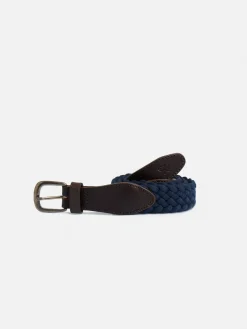 Silbon Pequeña Marroquinería·Cinturones, Tirantes Y Gemelos-Cinturon trenzado marino Azul marino