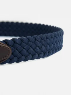 Silbon Pequeña Marroquinería·Cinturones, Tirantes Y Gemelos-Cinturon trenzado marino Azul marino