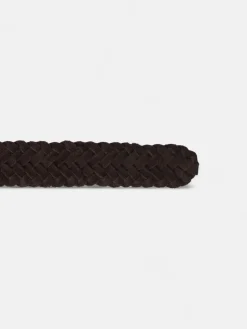 Silbon Pequeña Marroquinería·Cinturones, Tirantes Y Gemelos-Cinturon trenzado piel ante Marron