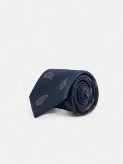 Silbon Accesorios·Corbatas, Pajaritas Y Pañuelos-Corbata amebas azul marino Azul marino