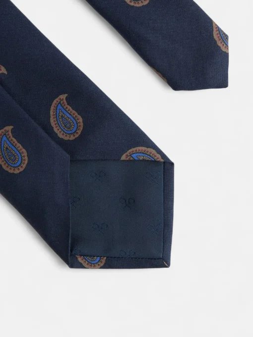 Silbon Accesorios·Corbatas, Pajaritas Y Pañuelos-Corbata amebas azul marino Azul marino