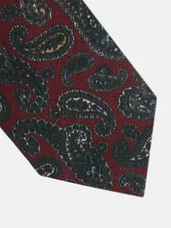 Silbon Accesorios·Corbatas, Pajaritas Y Pañuelos-Corbata cachemira Burdeos
