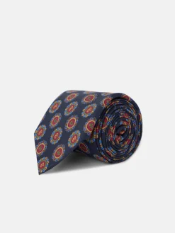 Silbon Accesorios·Corbatas, Pajaritas Y Pañuelos-Corbata circulos azul marino Azul marino