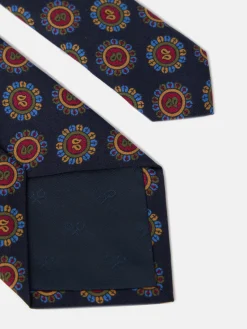 Silbon Accesorios·Corbatas, Pajaritas Y Pañuelos-Corbata circulos azul marino Azul marino