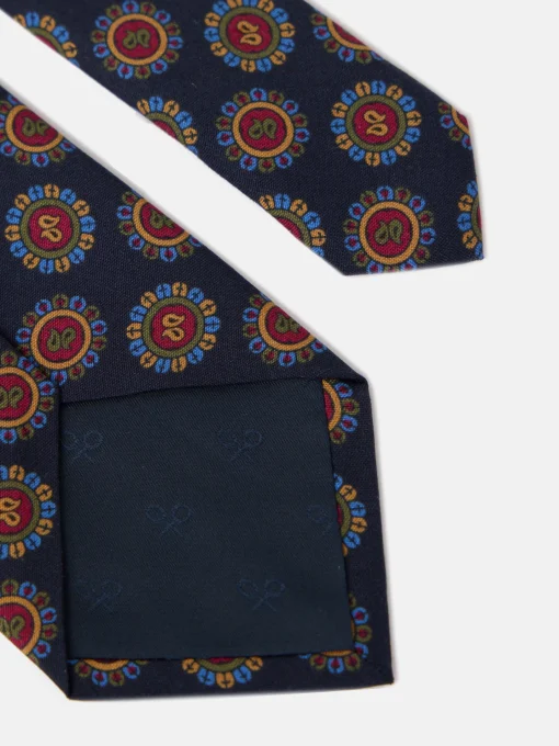 Silbon Accesorios·Corbatas, Pajaritas Y Pañuelos-Corbata circulos azul marino Azul marino