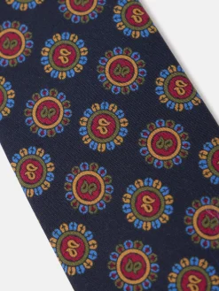 Silbon Accesorios·Corbatas, Pajaritas Y Pañuelos-Corbata circulos azul marino Azul marino