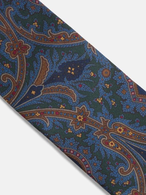 Silbon Accesorios·Corbatas, Pajaritas Y Pañuelos-Corbata estampado acanto Verde
