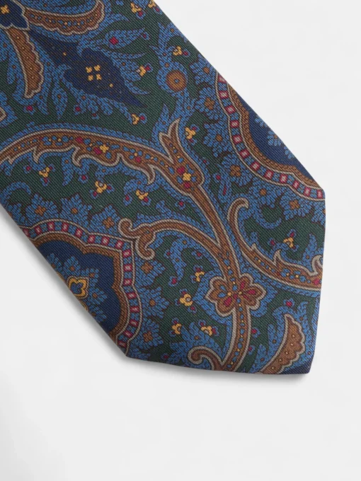 Silbon Accesorios·Corbatas, Pajaritas Y Pañuelos-Corbata estampado acanto Verde