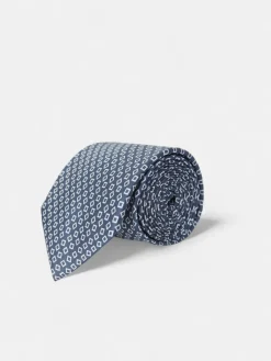 Silbon Accesorios·Corbatas, Pajaritas Y Pañuelos-Corbata estampado cuadros irregular azul marino Azul marino