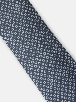 Silbon Accesorios·Corbatas, Pajaritas Y Pañuelos-Corbata estampado cuadros irregular azul marino Azul marino