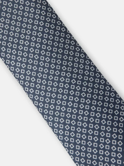 Silbon Accesorios·Corbatas, Pajaritas Y Pañuelos-Corbata estampado cuadros irregular azul marino Azul marino